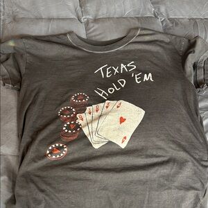 Texas Hold'em Graphic Tee - Gray